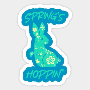 Spring's Hoppin' Green Design Sticker